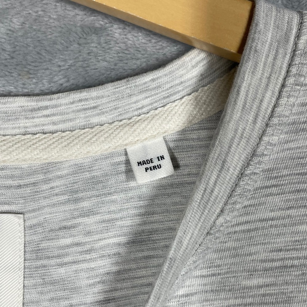 Billy Reid Mens Grey Space Dye Short Sleeve Henley Shirt XL Cotton Blend Peru - Picture 4 of 10